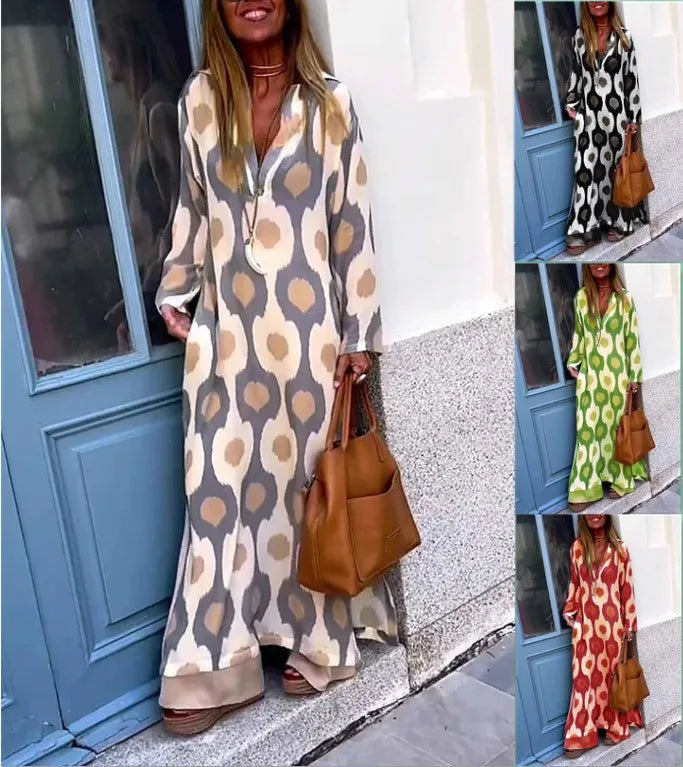 Zavira™ | Unieke V-hals strandjurk met schattige print
