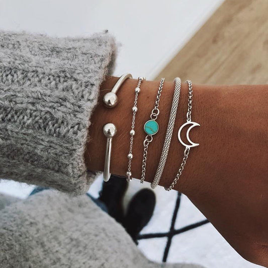 Vintage bohemian armbandenset