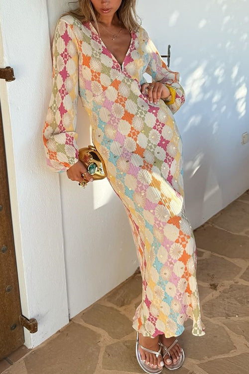 Elegantie Maxi Jurk met schattige mouwen