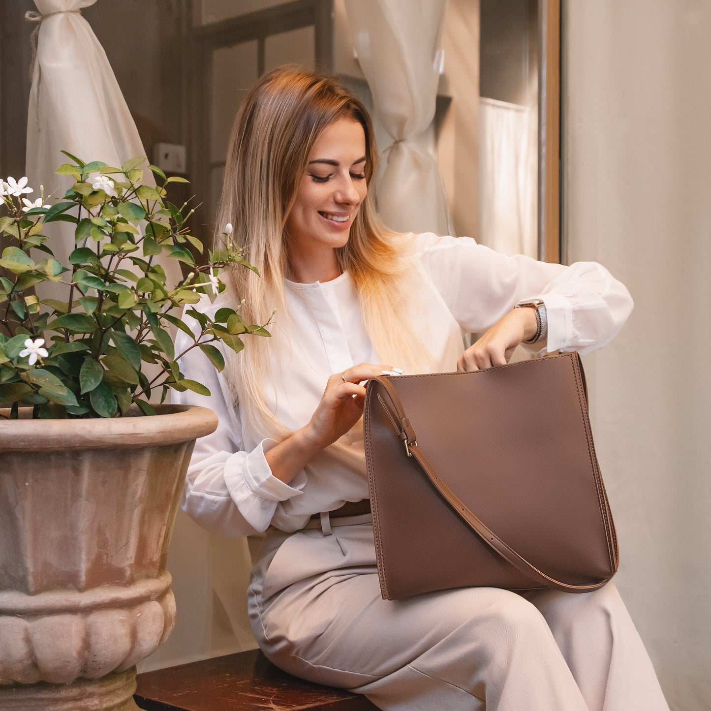 Zavira™ | Olives Vegan leren tas