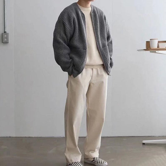 Trendy gebreid vest voor mannen