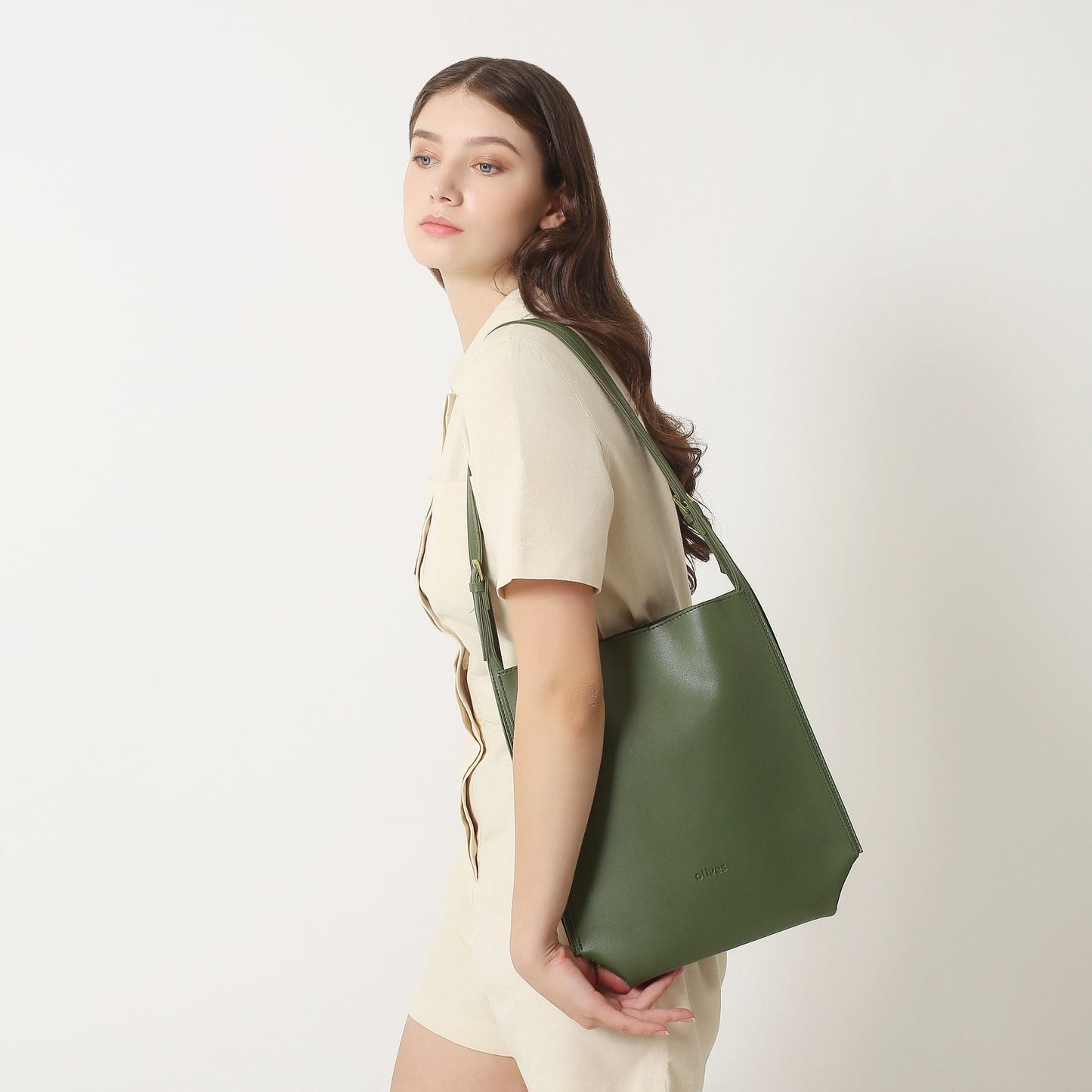 Zavira™ | Olives Vegan leren tas