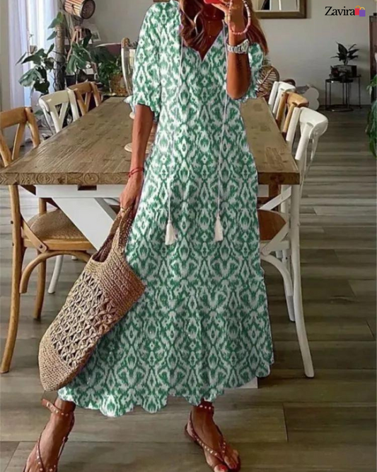 Zavira™ | Strandjurk met schattige print
