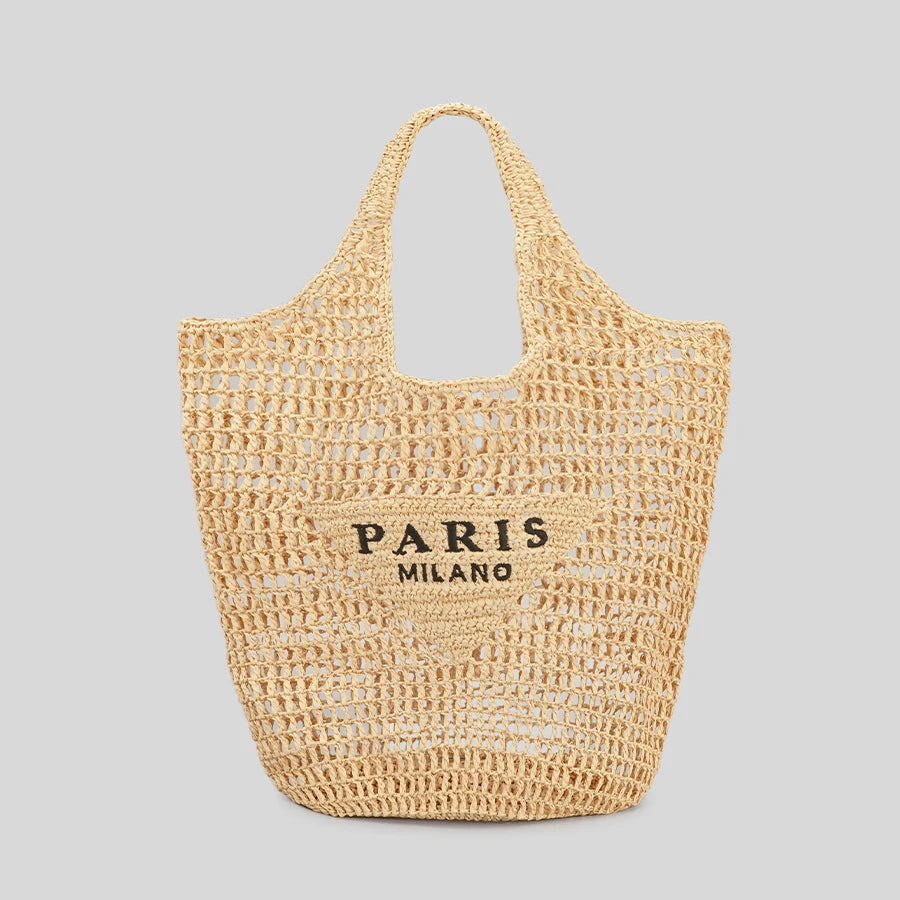 Zavira Paris™ | Handgemaakte gevlochten zomertas