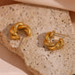 Golden twist 18K - Waterdichte en schattige oorbellen