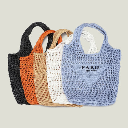Zavira Paris™ | Handgemaakte gevlochten zomertas