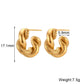 Golden twist 18K - Waterdichte en schattige oorbellen