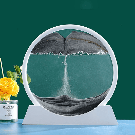 Moderne decoratieve zandloper van gekleurd zand