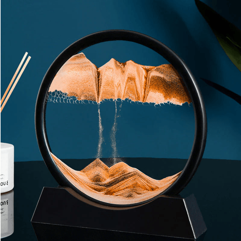 Moderne decoratieve zandloper van gekleurd zand