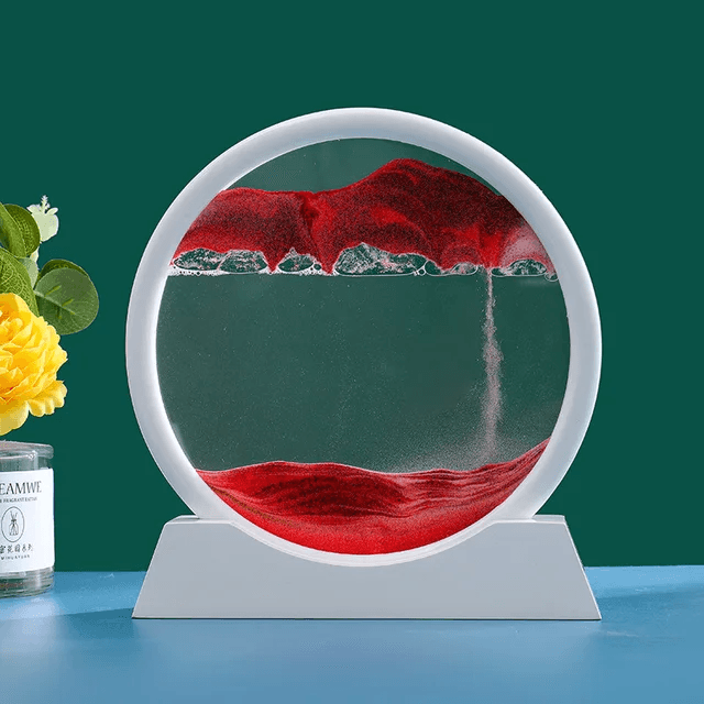 Moderne decoratieve zandloper van gekleurd zand