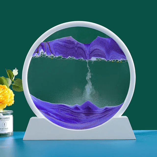 Moderne decoratieve zandloper van gekleurd zand