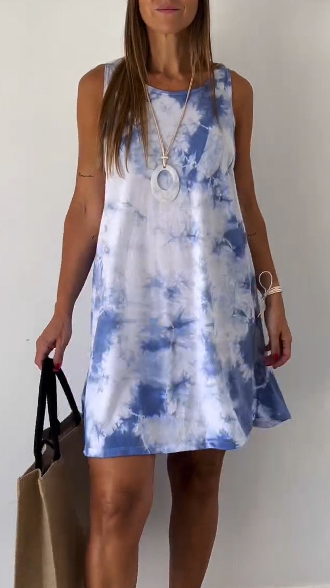 Zavira™ | Elegante Tie Dye Mouwloze Jurk