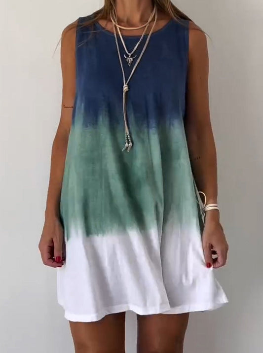 Zavira™ | Elegante Tie Dye Mouwloze Jurk