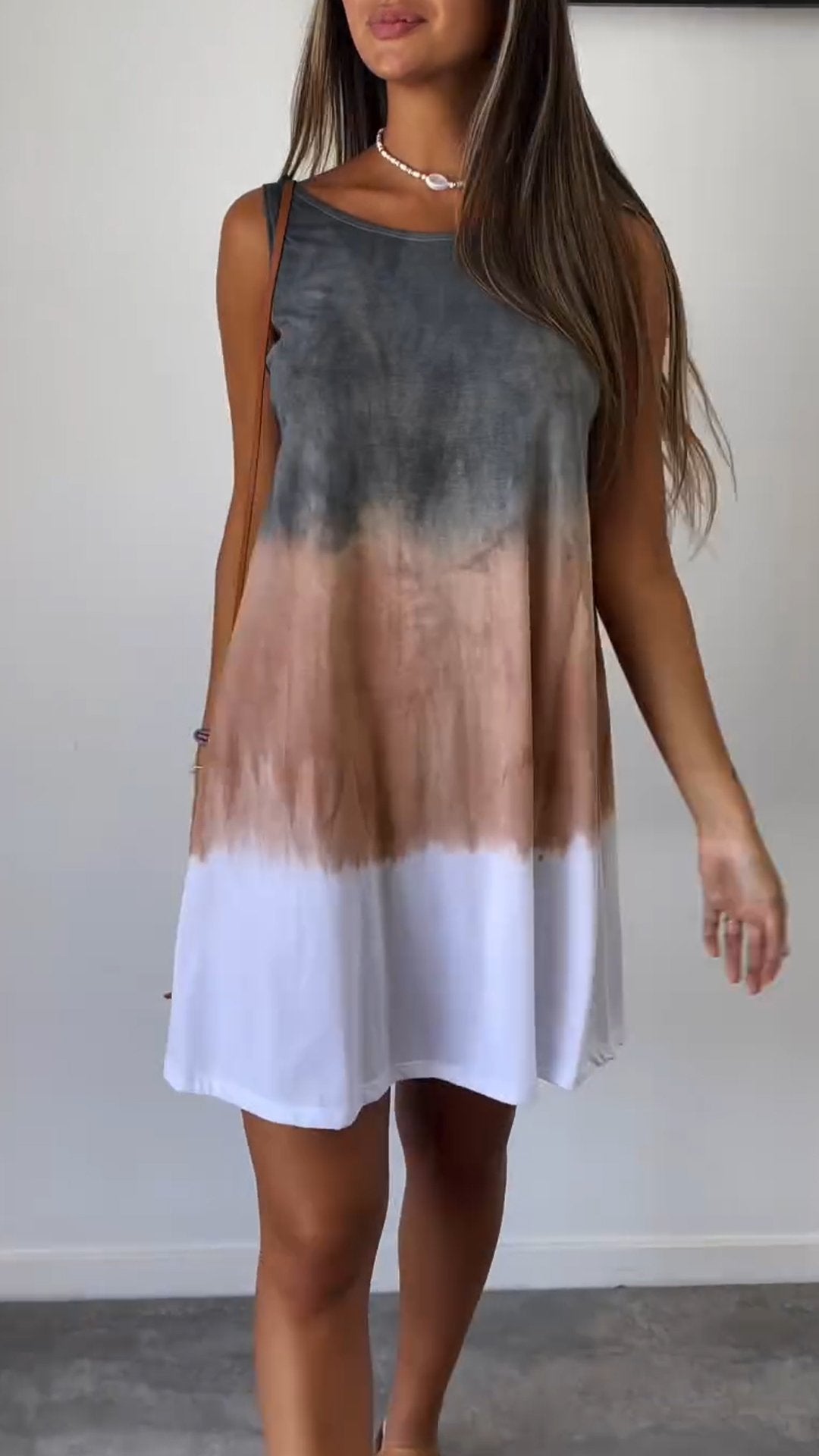 Zavira™ | Elegante Tie Dye Mouwloze Jurk