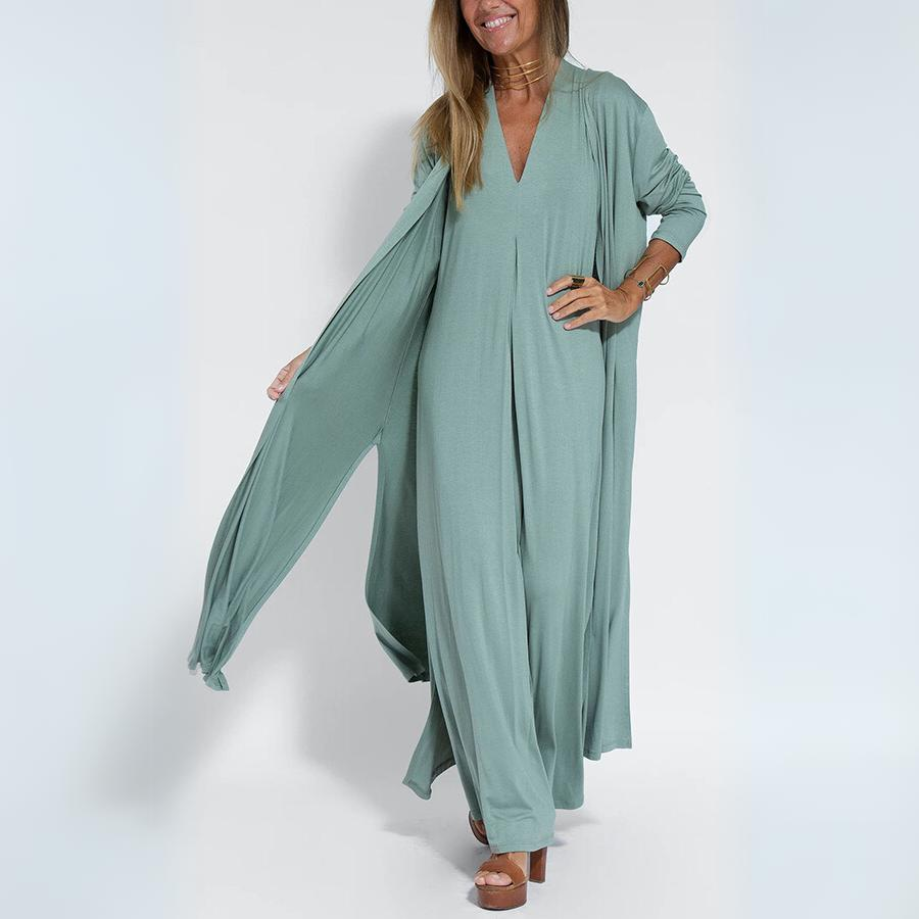 Zavira™ |  Elegante zomerjurk + Gratis bijpassend vest